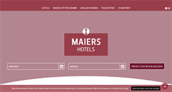 Desktop Screenshot of maiershotels.at