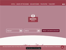Tablet Screenshot of maiershotels.at